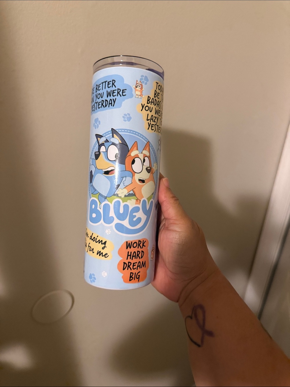 Stainless Steel Travel Tumbler - Light Blue